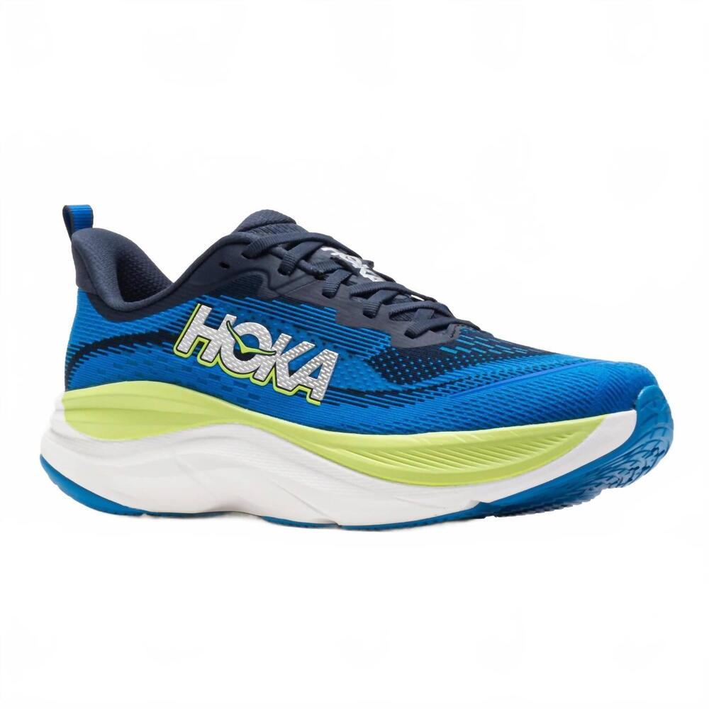 NEW HOKA men's skyflow shoes in varsity navy/electric cobalt - Picture 6 of 8